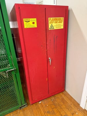 Eagle #PI-62, Paint Ink Flammable Safety Storage Cabinet, Red, 2-Door, 120 gallon capacity, 31" width x 31" D - Image 1