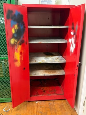 Eagle #PI-62, Paint Ink Flammable Safety Storage Cabinet, Red, 2-Door, 120 gallon capacity, 31" width x 31" D - Image 7