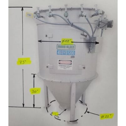Dynamic Air #Modu-Kleen, Dust Filter Stainless Steel Cartridge Collector, Requires (5) 5.5" diameter x 36" L - Image 2