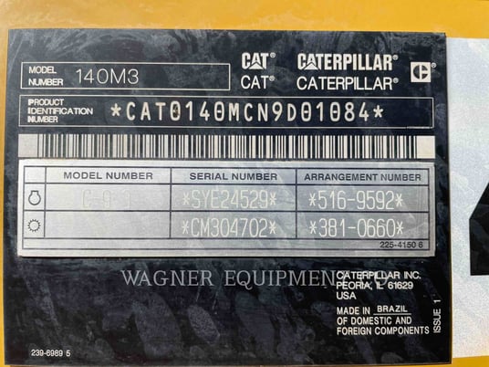 Caterpillar 140M3, Motor Grader, 5044 hours, S/N: N9D01084, 2018 - Image 6