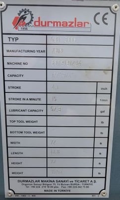 Durma #SBT-3006, Used - Image 2