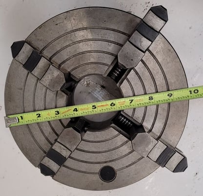 10" Bison, 4 jaw chuck, D1-6 backplate - Image 3
