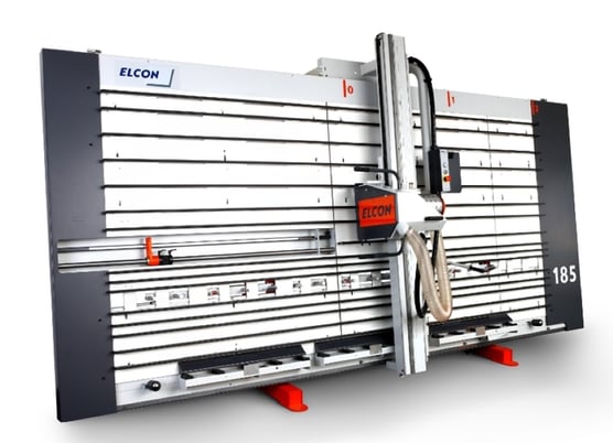 Elcon #155-DS, Vertical Panel Saw, 129" cut L, 4 HP, 3ph, 5100 RPM, pneu clamps, New - Image 1