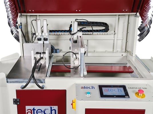 Atech #CRATER-06-AP, Automatic Straight Upcut Saw, w/ Auto-feed, 20" blade, 5.5 HP, 3k RPM, 460 V., New - Image 6