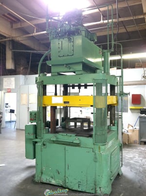 175 Ton, Columbus Industries, 20" stroke, 4-post hydraulic trim press,dual palm controls, #A1879 - Image 1