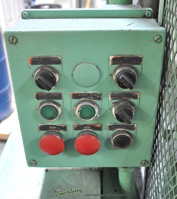 175 Ton, Columbus Industries, 20" stroke, 4-post hydraulic trim press,dual palm controls, #A1879 - Image 7