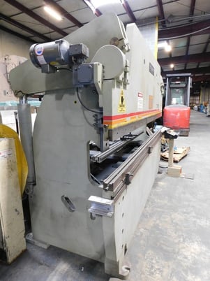 100 ton, Accurpress #710010, press brake, 10' overall, cnc Back Gauge, ETS200 cnc 2-axis Control, 1997 - Image 2