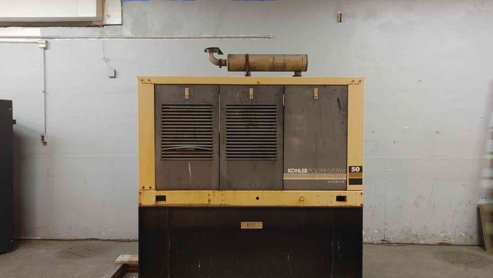 55 KW Kohler #50R0ZJ, Diesel Generator, John Deere 4039T, 1 & 3PH, 811 Hrs, 2001, AS IS - Image 1
