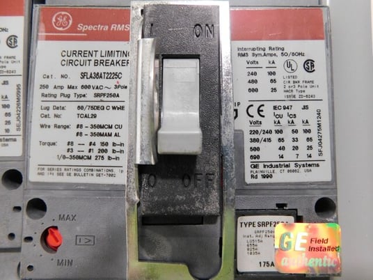 800 Amp. General Electric Spectra Series, Panelboard, 480 Volts, 3 phase, 3 W, APB4489D, 17 breakers - Image 8