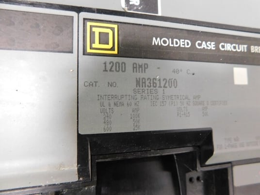 1200 Amp. Square D, I-line E1, HCWM-5486-12U, Panelboard, 600 VAC, w/ 16 breakers - Image 5