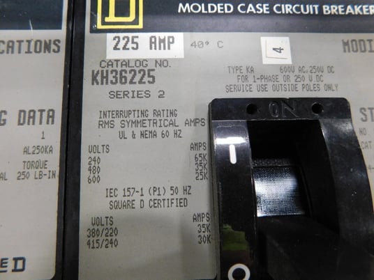 600 Amp. Square D, E1, I-line, Panelboard, 600 VAC, HCM-3691-6M, 5 breakers - Image 7