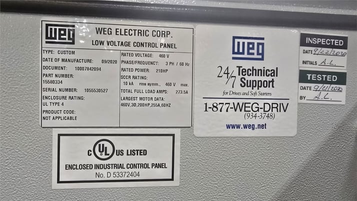 20" x 50" Cumberland #50B, granulator, 100 HP, 5 knife open rotor, 2 bed knives, as-is - Image 3