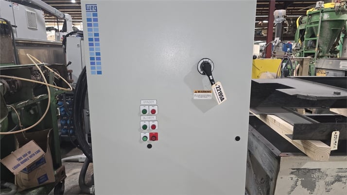 20" x 50" Cumberland #50B, granulator, 100 HP, 5 knife open rotor, 2 bed knives, as-is - Image 6