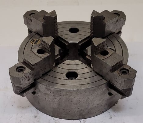 8" Buck #6408R, lathe chuck, 4-jaw - Image 1