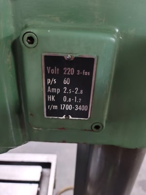 22" Solberga #SE-NR7, geared head drill press, 4.5" spindle stroke, #3MT - Image 9