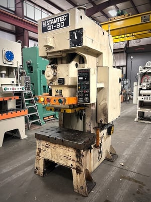 80 Ton, Stamtec #G1-80, C Frame OBI Press, 39" bed RL, 50-120 SPM, 2.76" stroke - Image 2
