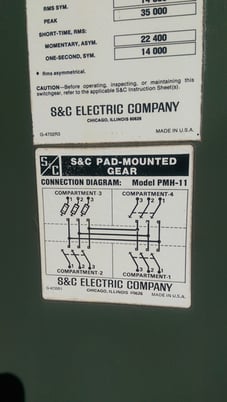 600 Amp, S & C, No. PMH-11, 14400 Volts, MINI-RUPTER SWITCH - Image 4