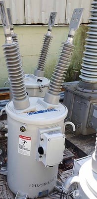 14 KV 25000 V, 14400 V PRI, Sec. 120/72 V SEC, 120/200:1, ABB/KUHLMAN SPOF-150DB - Image 1