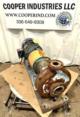 Goulds #3196, size 2x3-13, lube flood oil, 1-7/8" oulet, 3" dia inlet, 20 HP Marathon motor - Image 3
