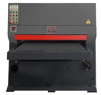 51" x 60" GMC #FP-5160T, belt grinder, 5" thick max, 8" roller, 15-56 FPM, variable speed, 30 HP, 208/230 V. - Image 1