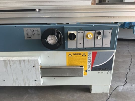 Paoloni #P260, Sliding Table Saw, 6 HP, 230 V., 3ph, 12" blade, 51" rip fence, 1998 - Image 2