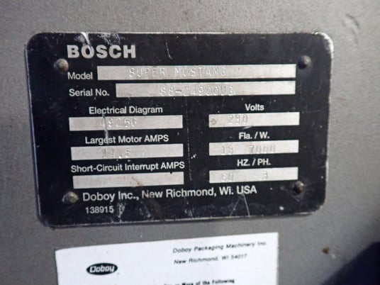 Bosch #Super-Mustang, Horizontal Wrapper, 14.5 Amps, 230 V - Image 10