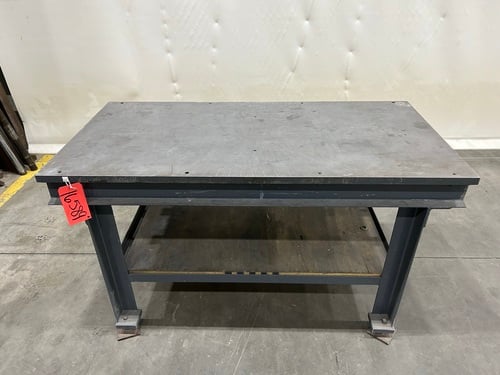5.5' L x 2' width x 34.25" H welding table - Image 2