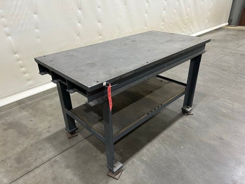 5.5' L x 2' width x 34.25" H welding table - Image 3