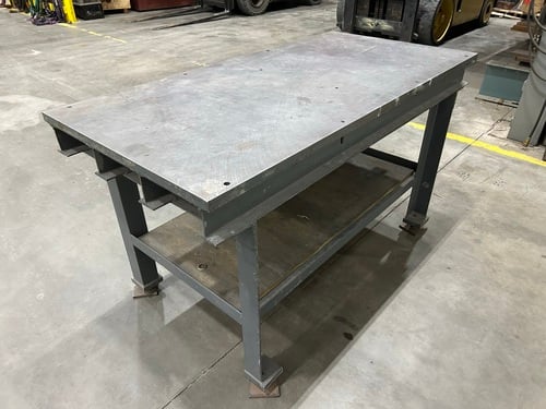 5.5' L x 2' width x 34.25" H welding table - Image 5