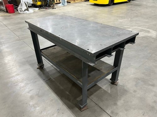 5.5' L x 2' width x 34.25" H welding table - Image 6