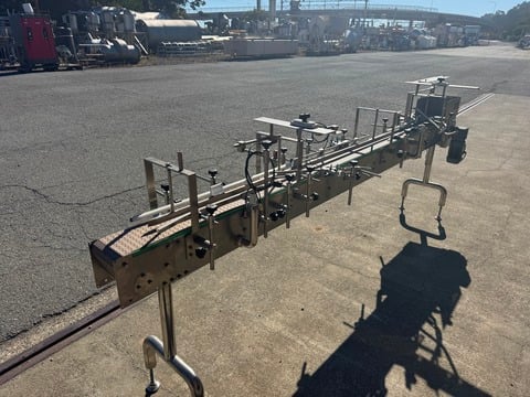 6" wide x 10.5' long, Compact Stainless steel belt conveyor, plastic belt, 2 lane - Image 3