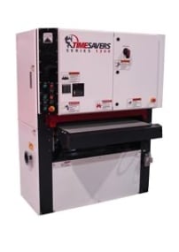 37" Timesavers #1311-13-1, Widebelt, Single Head, 5" thick, 15-45 FPM, 33-38" passline, 1000 CFM, unused - Image 1
