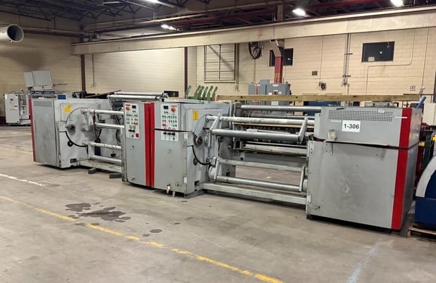 Comexi, turret rewind with slicing, 58" wide, 32" diameter, 1100 FPM, 2003 - Image 1