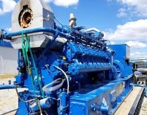 1560 KW MWM Marelli #TCG2020V16K, Natural gas generator, open skid, 4160 Volts, 2010 - Image 1