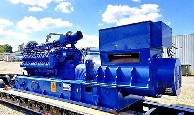 1560 KW MWM Marelli #TCG2020V16K, Natural gas generator, open skid, 4160 Volts, 2010 - Image 2