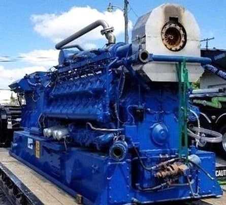1560 KW MWM Marelli #TCG2020V16K, Natural gas generator, open skid, 4160 Volts, 2010 - Image 3