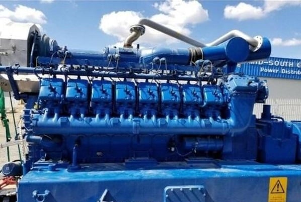 1560 KW MWM Marelli #TCG2020V16K, Natural gas generator, open skid, 4160 Volts, 2010 - Image 5