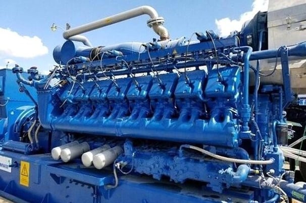 1560 KW MWM Marelli #TCG2020V16K, Natural gas generator, open skid, 4160 Volts, 2010 - Image 6