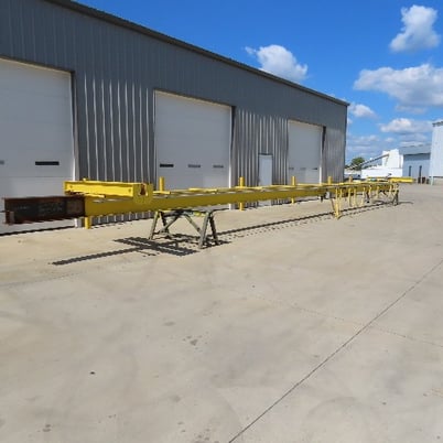 1 Ton, PWI, Underhung Bridge Crane, w/Powered End Trucks, 50' Span, 56' Extended Travel, 50' runway beam - Image 1