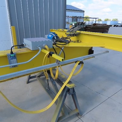 1 Ton, PWI, Underhung Bridge Crane, w/Powered End Trucks, 50' Span, 56' Extended Travel, 50' runway beam - Image 4