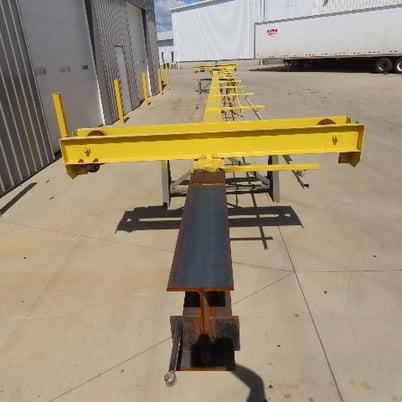 1 Ton, PWI, Underhung Bridge Crane, w/Powered End Trucks, 50' Span, 56' Extended Travel, 50' runway beam - Image 10