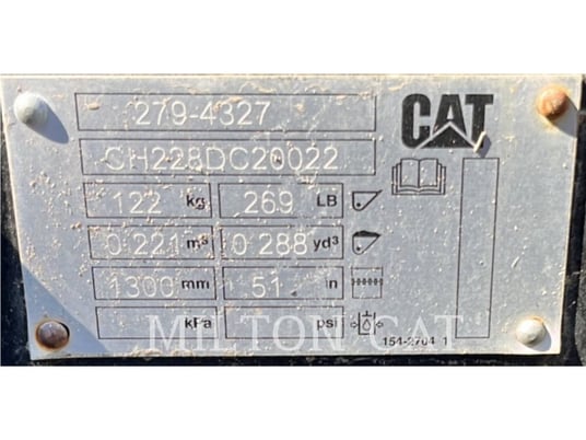 Caterpillar 305/306 51INCH DITCH CLEANING BUCKET, Bucket, S/N: CH228DC20022, 2022 - Image 3