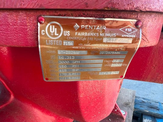 8" Water transfer pump, 3000 GPM @ 150 psi, 85 hours, 2019 - Image 6