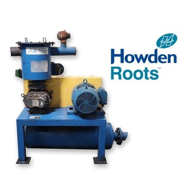 348 cfm, Howden #47-URAI-L, rotary lobe positve displacement blower, 15 HP, 15" HgV - Image 1