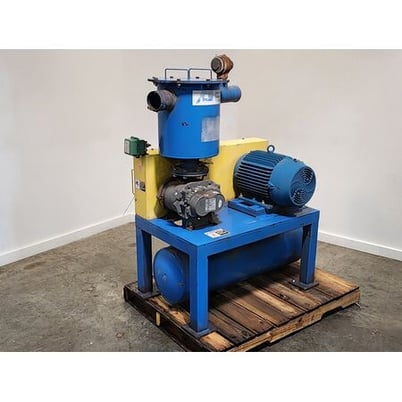 348 cfm, Howden #47-URAI-L, rotary lobe positve displacement blower, 15 HP, 15" HgV - Image 2