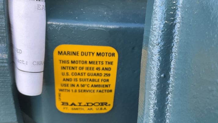 25 HP 3520 RPM Baldor-Reliance, Frame 284TS, TEFC, 460V/60H/28A/3PH, IEEE 45 Marine Duty, NEW - Image 9