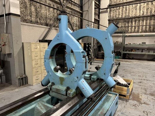 39" x 236" Geminis #GE-1000, gap bed engine lathe, 3 & 4-jaw chuck, inch/metric threading, Newall DP700 - Image 5