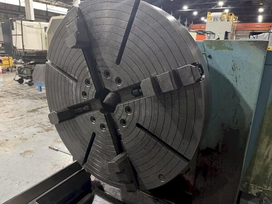 39" x 236" Geminis #GE-1000, gap bed engine lathe, 3 & 4-jaw chuck, inch/metric threading, Newall DP700 - Image 7
