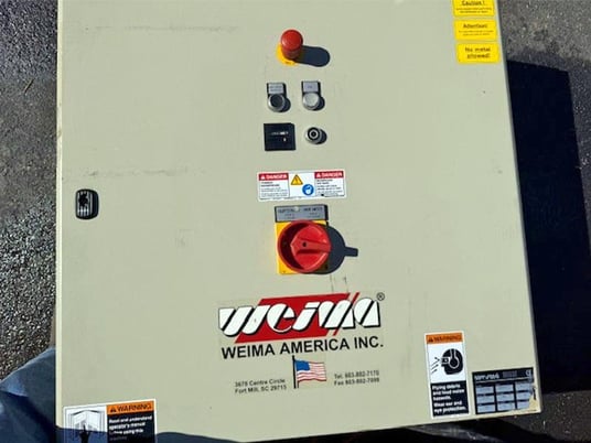 Weima #WLH 400, horizontal low-speed wood grinder, 16' vibratory infeed conveyor, 30 HP, 14.5" diameter rotor - Image 8