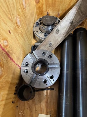 12" TonFou #TF3X-12A8, high-speed wedge type through hole power chuck, 3-jaw, A2-8, 4.33" hole - Image 3